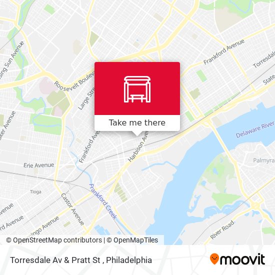 Torresdale Av & Pratt St map