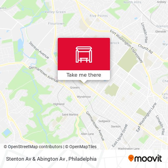Stenton Av & Abington Av map