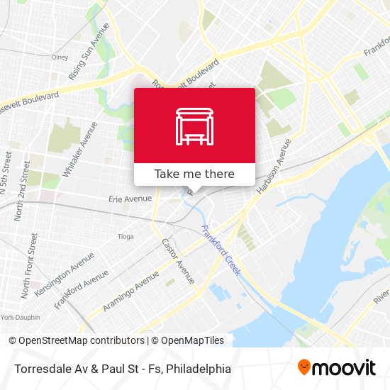 Torresdale Av & Paul St - Fs map