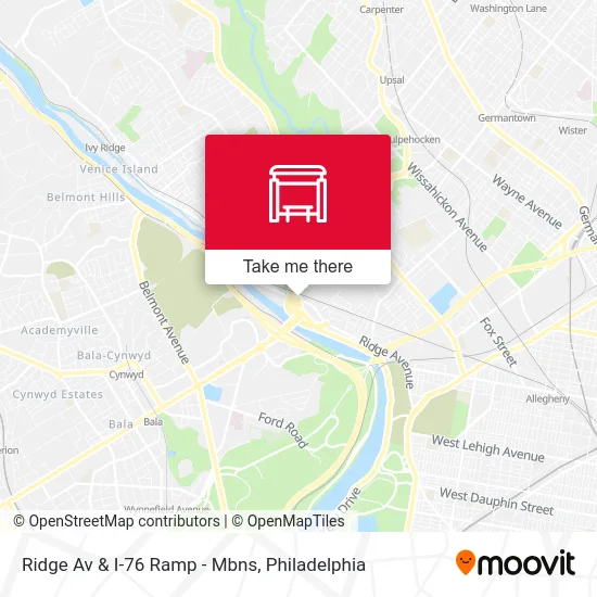 Ridge Av & I-76 Ramp - Mbns map