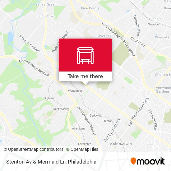 Stenton Av & Mermaid Ln map