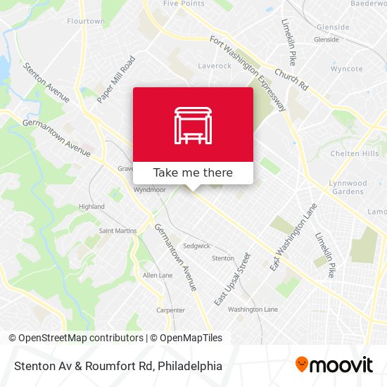 Stenton Av & Roumfort Rd map