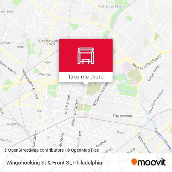 Wingohocking St & Front St map