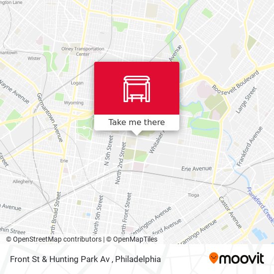 Mapa de Front St & Hunting Park Av