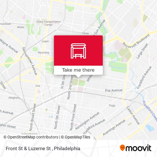 Front St & Luzerne St map