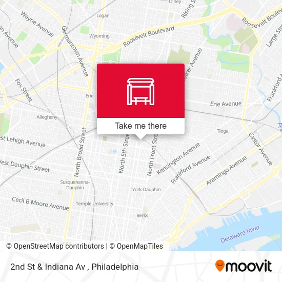 2nd St & Indiana Av map