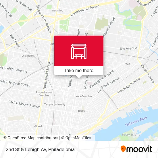 2nd St & Lehigh Av map