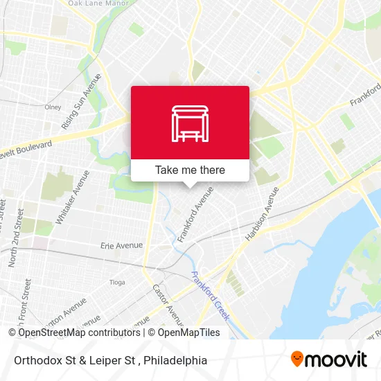 Orthodox St & Leiper St map