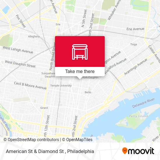 American St & Diamond St map