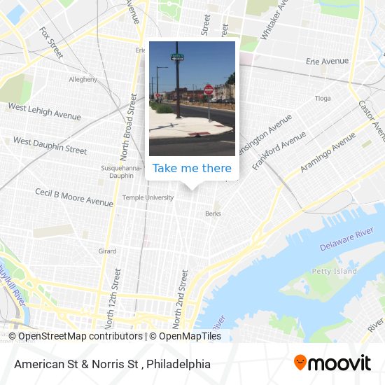 American St & Norris St map