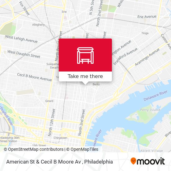 Mapa de American St & Cecil B Moore Av