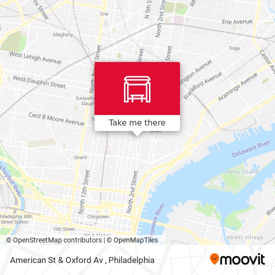 American St & Oxford Av map