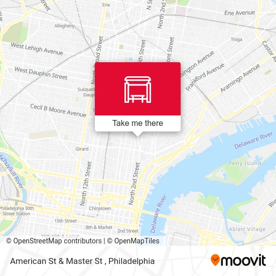 American St & Master St map