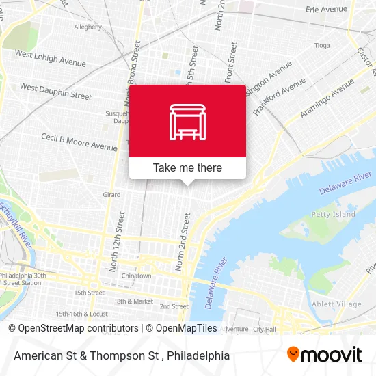 American St & Thompson St map