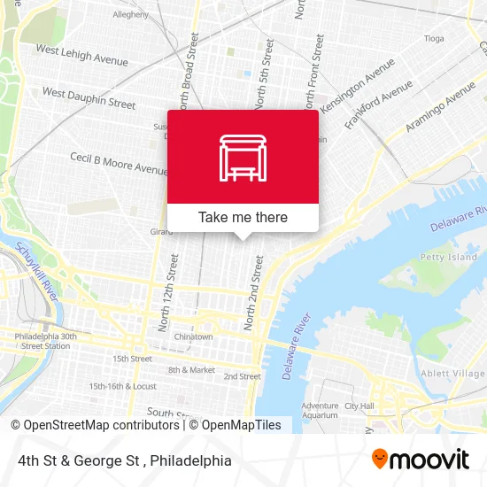 4th St & George St map