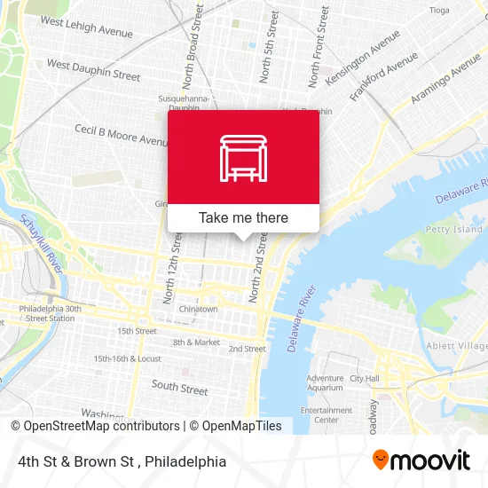 4th St & Brown St map