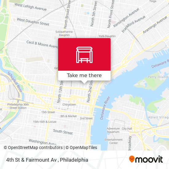 4th St & Fairmount Av map