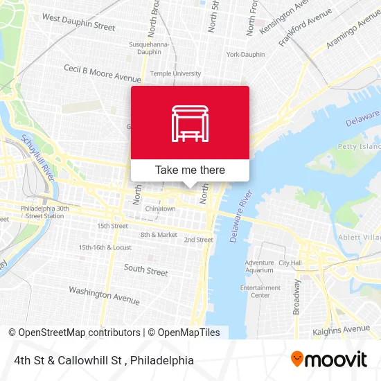 4th St & Callowhill St map