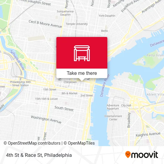 4th St & Race St map