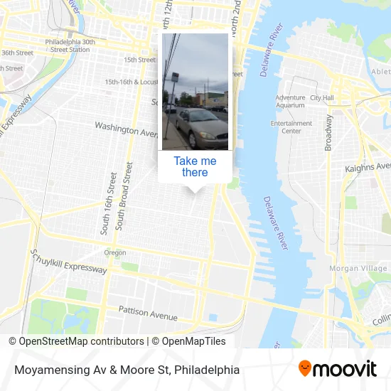 Moyamensing Av & Moore St map