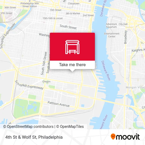 4th St & Wolf St map