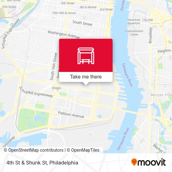4th St & Shunk St map