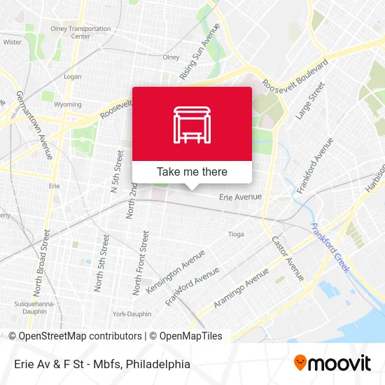 Erie Av & F St - Mbfs map