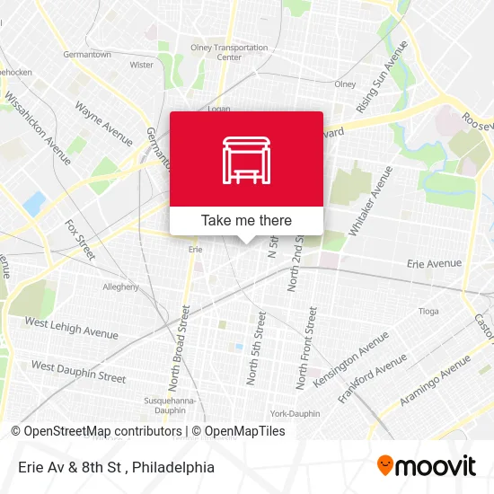 Erie Av & 8th St map