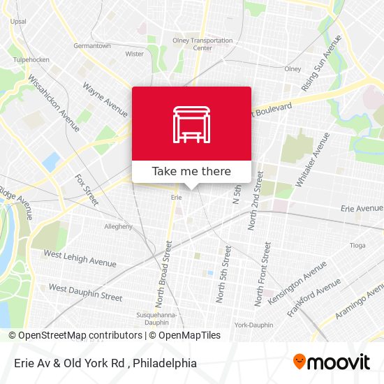 Mapa de Erie Av & Old York Rd