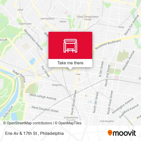 Erie Av & 17th St map