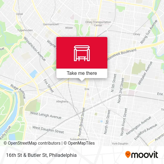 16th St & Butler St map