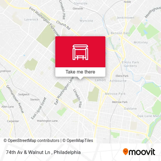 Mapa de 74th Av & Walnut Ln