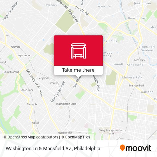 Washington Ln & Mansfield Av map