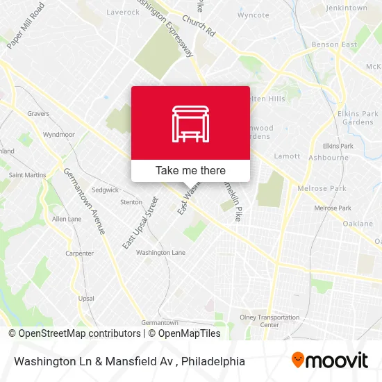 Washington Ln & Mansfield Av map