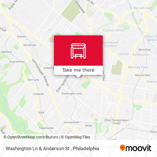 Washington Ln & Anderson St map