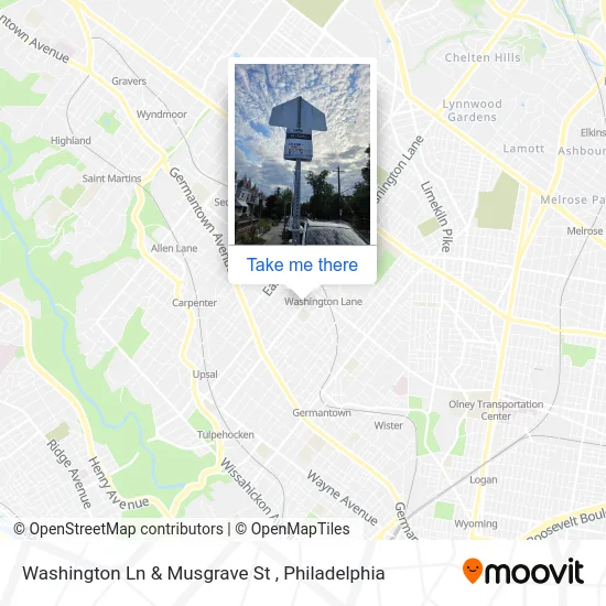 Washington Ln & Musgrave St map