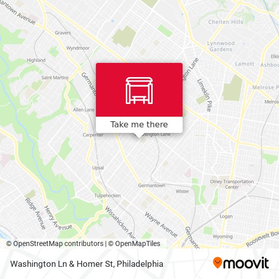 Washington Ln & Homer St map