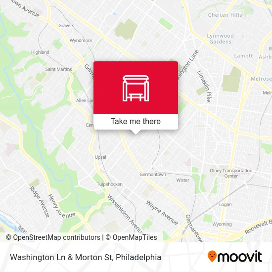 Washington Ln & Morton St map