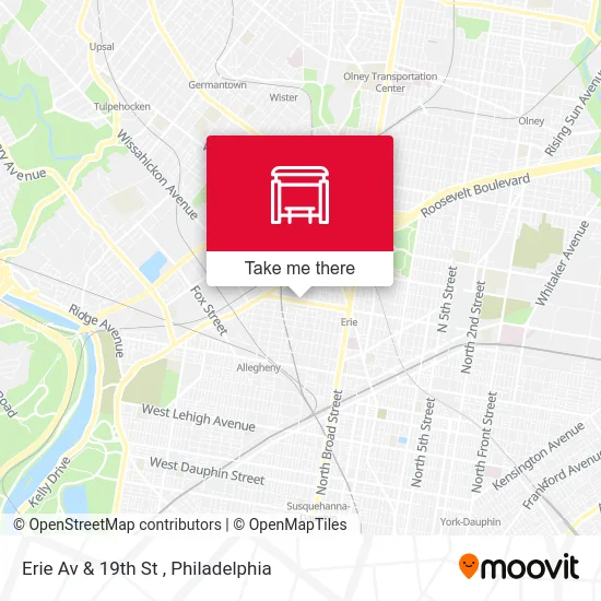 Erie Av & 19th St map