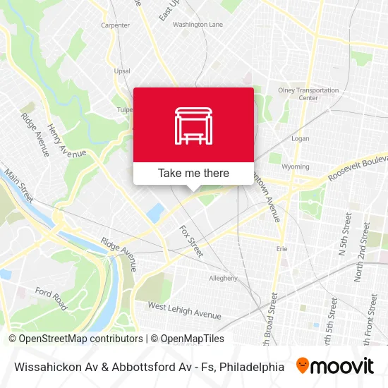 Wissahickon Av & Abbottsford Av - Fs map