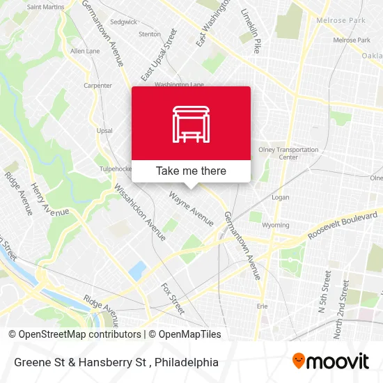 Greene St & Hansberry St map