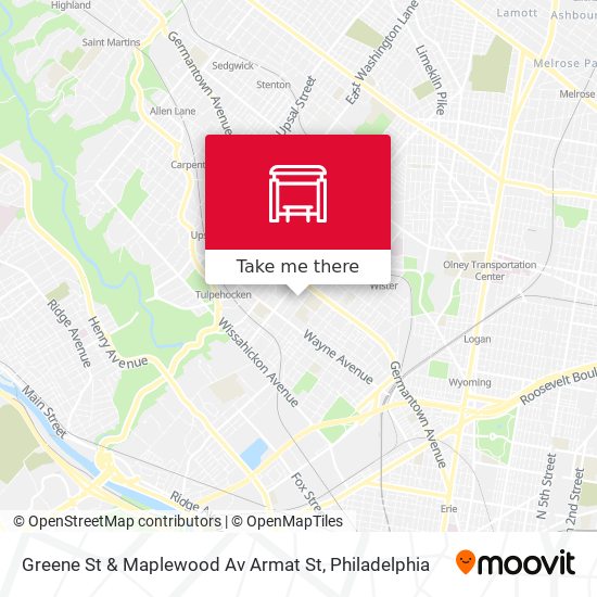 Mapa de Greene St & Maplewood Av Armat St