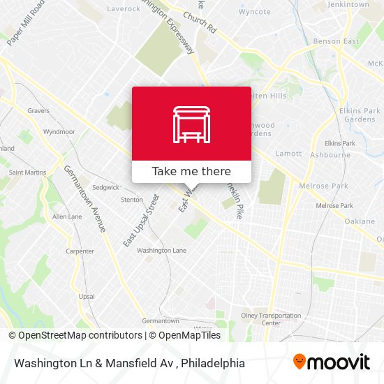 Washington Ln & Mansfield Av map
