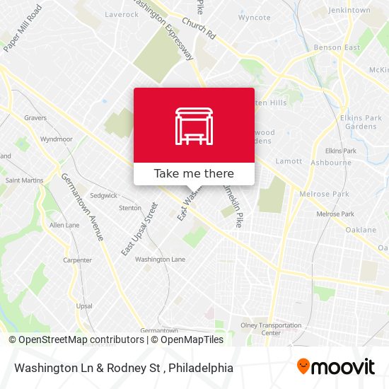 Washington Ln & Rodney St map