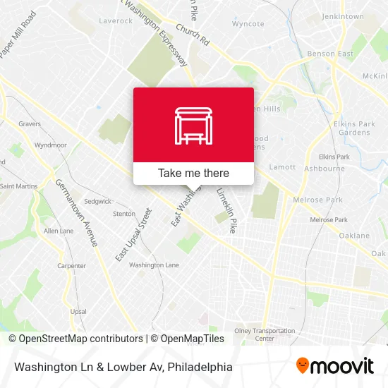 Washington Ln & Lowber Av map