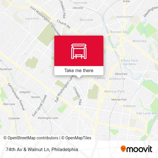 74th Av & Walnut Ln map
