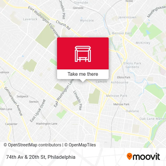 74th Av & 20th St map