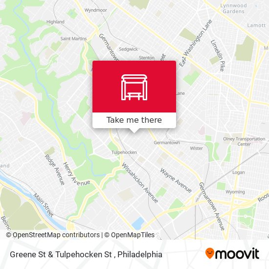 Greene St & Tulpehocken St map