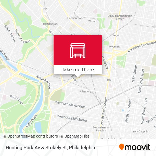 Mapa de Hunting Park Av & Stokely St