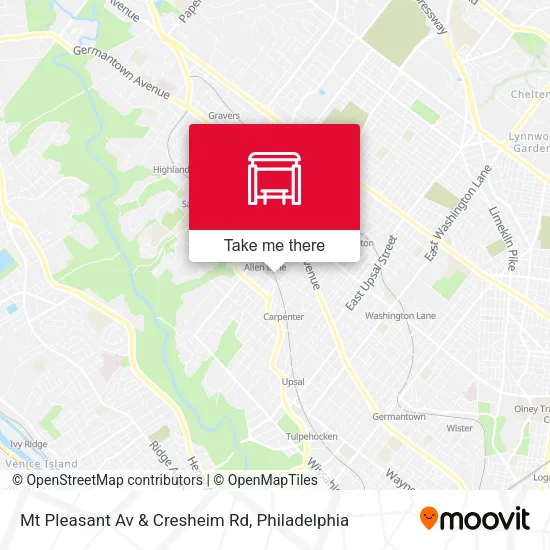 Mt Pleasant Av & Cresheim Rd map